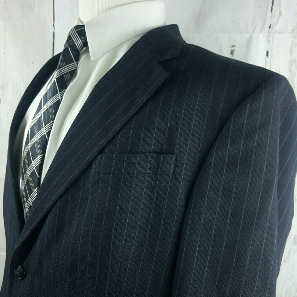 David Taylor Dark Blue Suit Blazer Jacket 48R